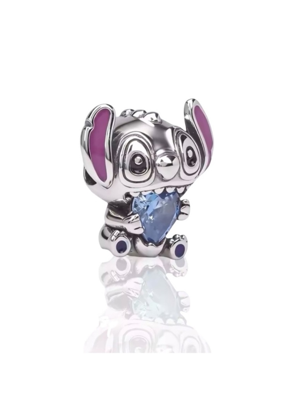 Disney Lilo and stitch charm with blue crystal rhinestones diamond
